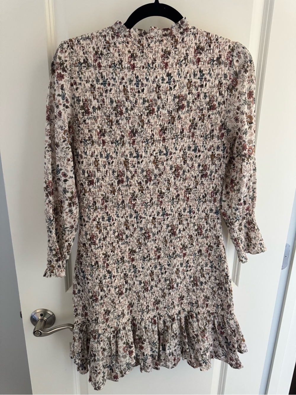 Veronica Beard Farha Floral Smocked Mini Bodycon Dress | Size 4 - Picture 6 of 7